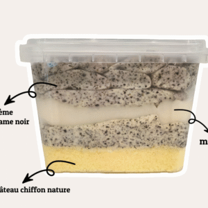 Black Sesame and Mochi Box Cake