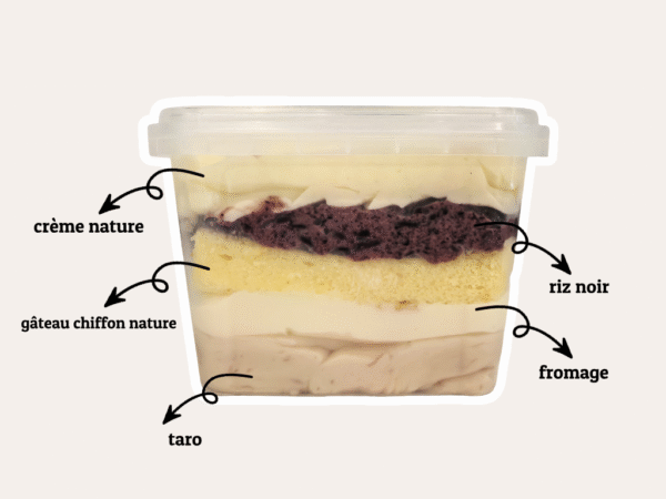 Taro,Cheese and Sticky Rice Box Cake