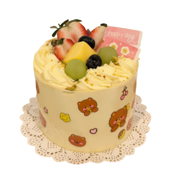 Pistachio and Strawberry Cheese Cream Cake (4.5 inches)